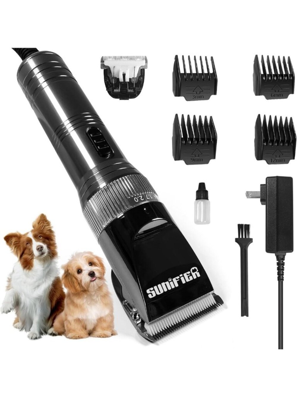 Heavy-Duty Dog Grooming Clippers - Pet Hair Trimmer for Thick Coats & Shears